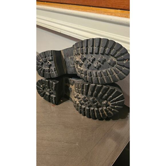 Morbid Threads Black Star Platform Shoes Womens size 5Y VTG 90's Goth Punk - Picture 4 of 4